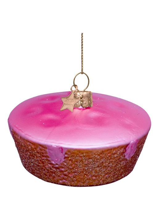 Vondels Roze Koek kersthanger 4,5 cm - detail 2 roze