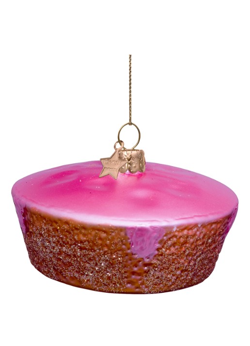 Vondels Roze Koek kersthanger 4,5 cm - detail 3 roze