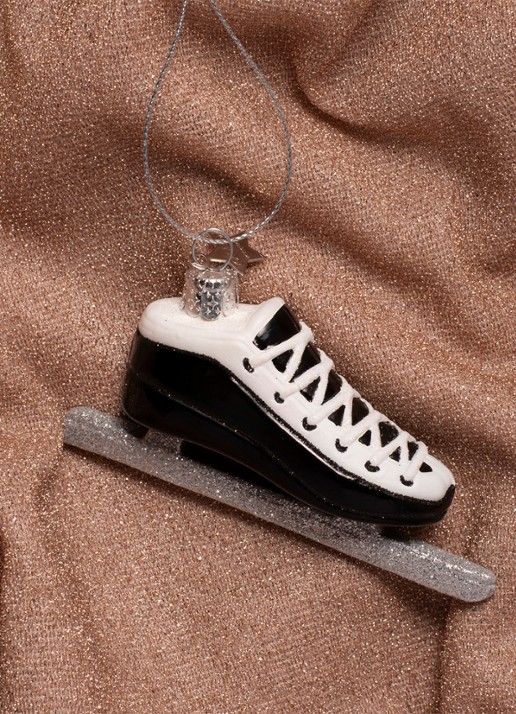 Vondels Schaats kersthanger 5 cm - detail 2 zwart