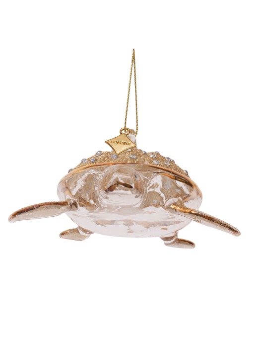 Vondels Schildpad kersthanger 4 cm - detail 4 goud