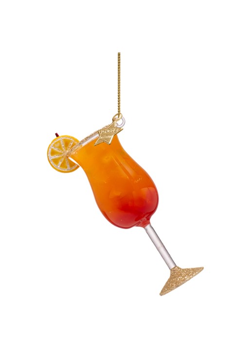 Vondels Sex on the Beach Cocktail kersthanger 10,5 cm - achterkant 3 oranje
