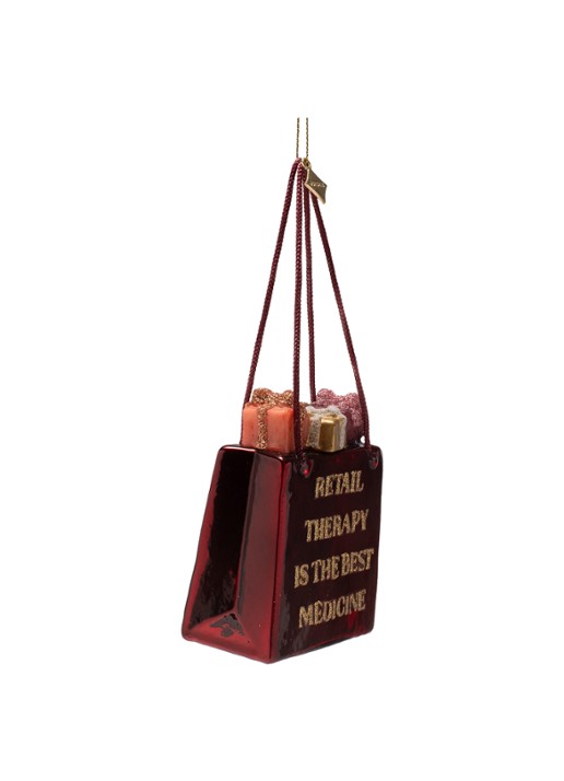 Vondels Shopper met Cadeautjes 8,5 cm - voorkant 4 donkerrood