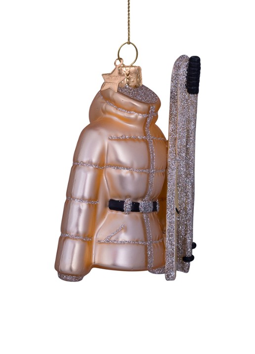 Vondels Ski-jas kersthanger 10,5 cm - detail 3 goud