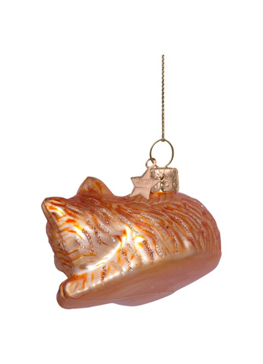 Vondels sleeping cat H3.5cm - achterkant 2 oranje