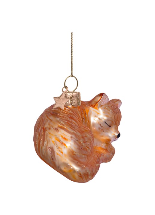 Vondels sleeping cat H3.5cm - detail oranje
