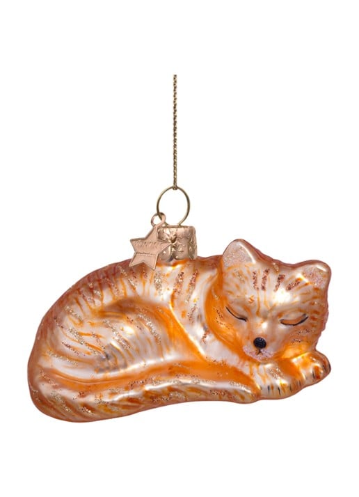 Vondels sleeping cat H3.5cm - voorkant 3 oranje