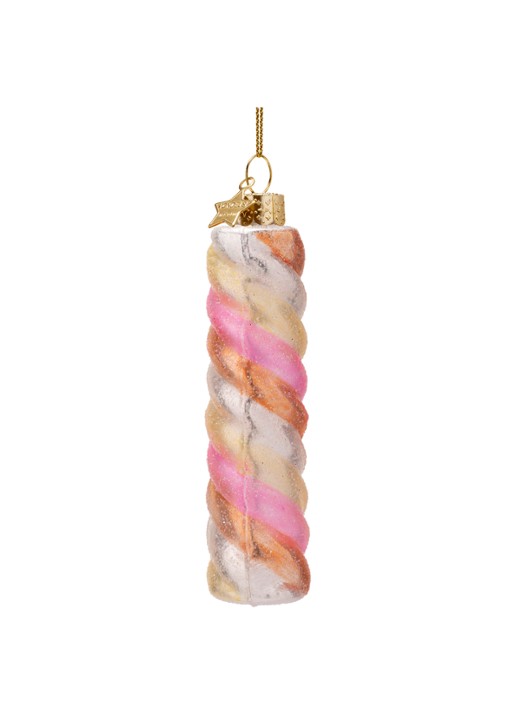 Vondels Spekje kersthanger 10 cm - detail 5 roze