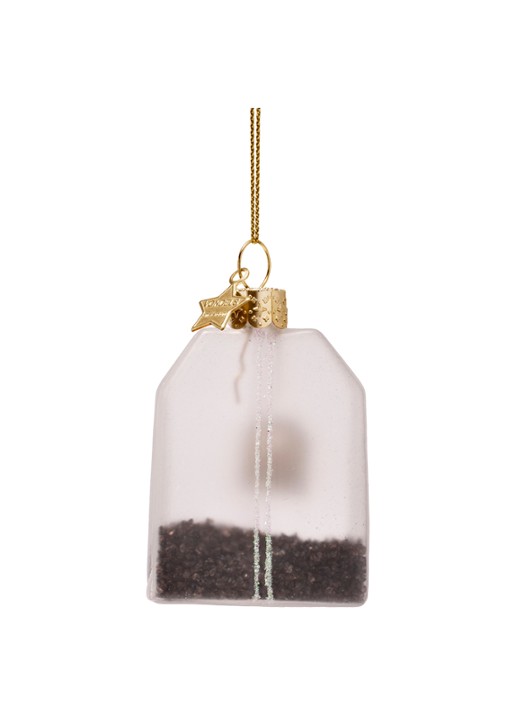 Vondels Spill The Tea Time Theezakje kersthanger 7,5 cm - achterkant 3 transparant