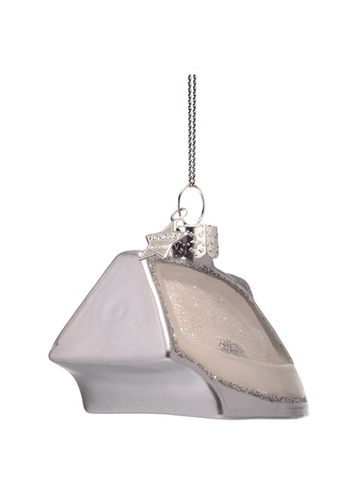 Vondels Stomer kersthanger 5 cm - achterkant wit