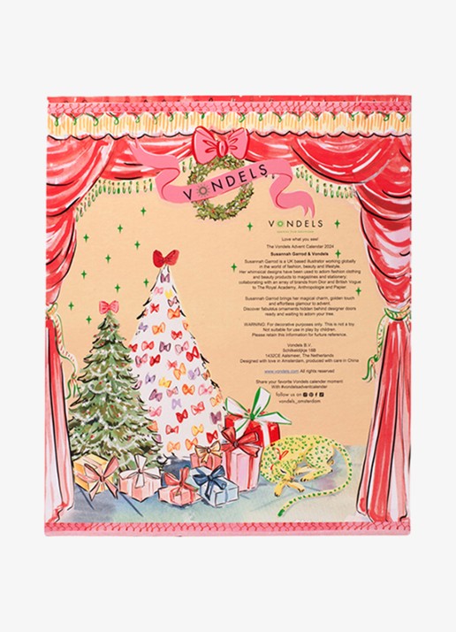 Vondels Susannah Garrod adventskalender - 9 dagen - achterkant 3 rood