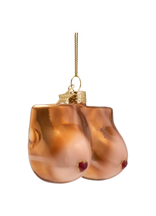 Vondels Tanline kersthanger 6 cm - voorkant 2 bruin