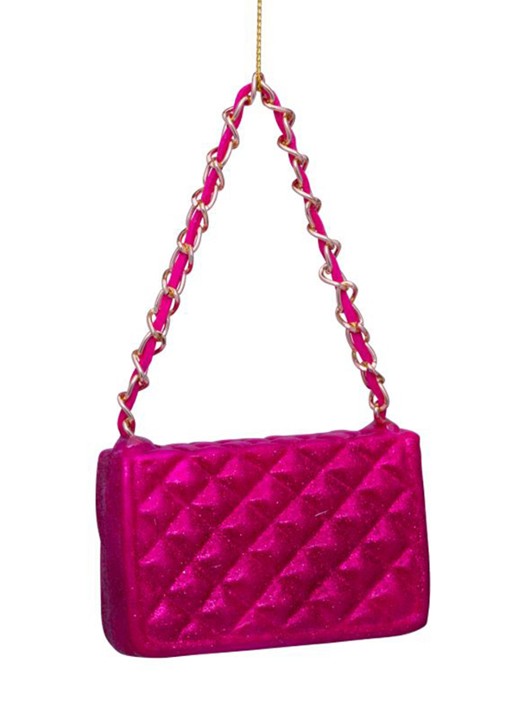 Vondels Tas kersthanger 5,5 cm - achterkant 2 roze