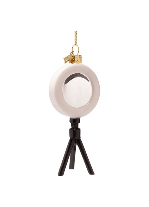 Vondels Telefoon Met Ring Light kersthanger 12,5 cm - achterkant 4 zwart