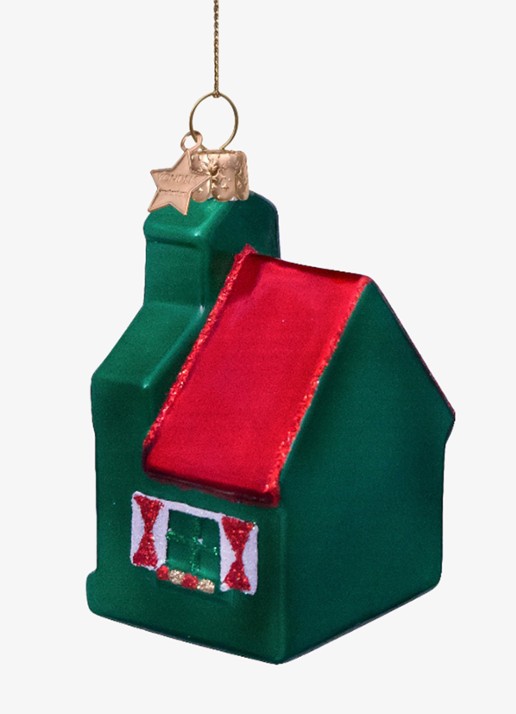 Vondels Zaanse Schans kersthanger 8 cm - voorkant 2 groen