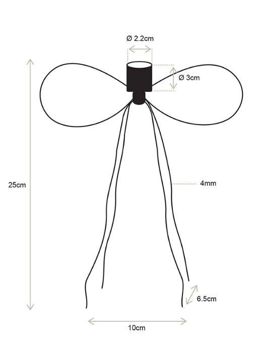 vtwonen Bow kandelaar 25 cm - detail 2 zwart