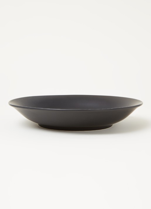 vtwonen Diep bord 25 cm - voorkant 3 zwart