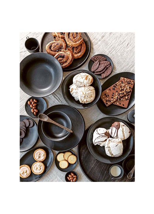 vtwonen Dinnerware serviesset 16-delig - voorkant 2 zwart