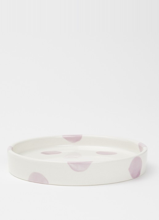 vtwonen Dots gebaksbordje 13 cm  - voorkant 2 lila