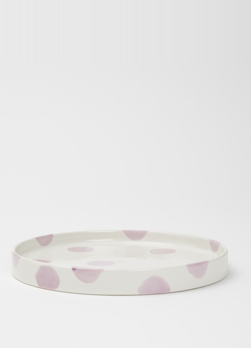 vtwonen Dots ontbijtbord 20 cm  - voorkant 4 lila