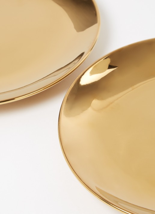 vtwonen Gold ontbijtbord 20 cm set van 2 - detail 3 goud
