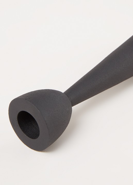 vtwonen Metal Black S kandelaar 16 cm - detail zwart