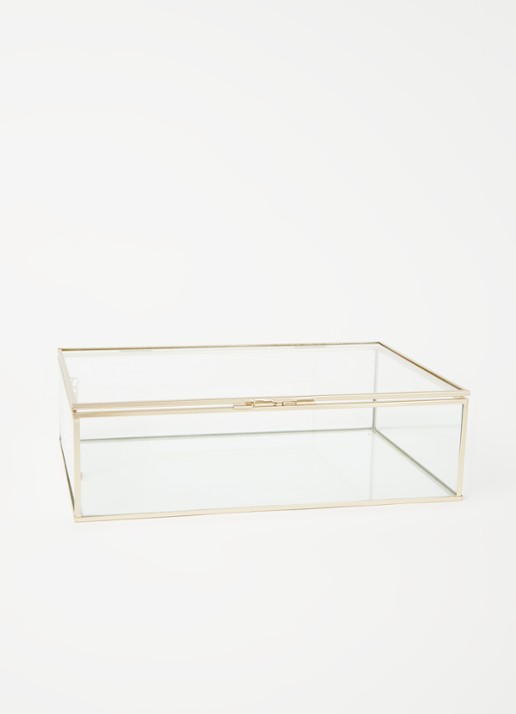 vtwonen Opbergdoos 21 x 33 cm - voorkant 3 goud