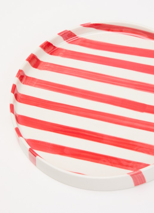 vtwonen Stripes ontbijtbord 20 cm  - detail 3 rood