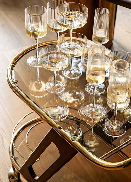 vtwonen Wijnglas 40 cl - detail goud