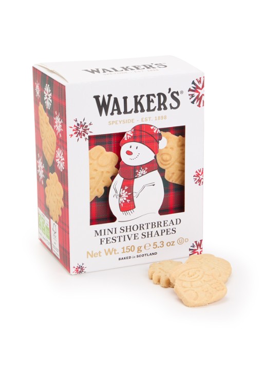 Walkers Mini Shortbread Festive Shapes zandkoekjes 150 gram