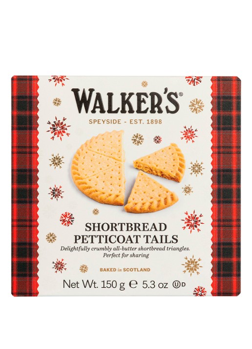 Walkers Shortbread Festive Petticoat Tails zandkoekjes in blik 150 gram