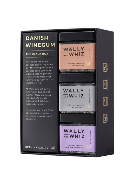 Wally and Whiz Black Box winegums 420 gram set van 3 - voorkant undefined