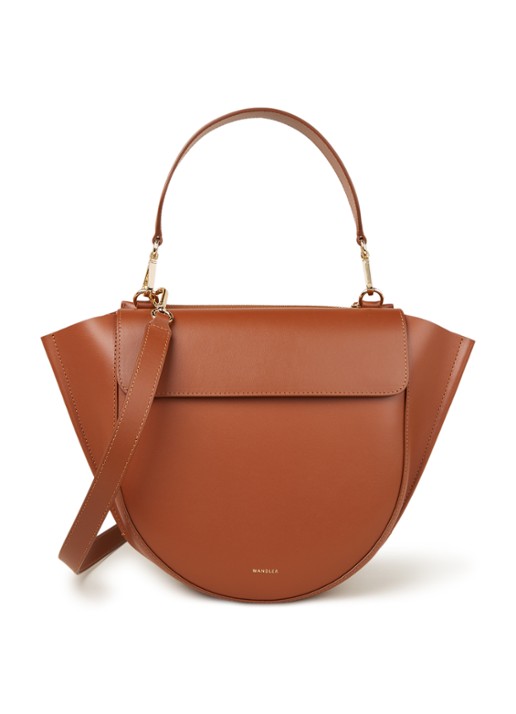 Wandler Hortensia Medium handtas van kalfsleer - voorkant cognac