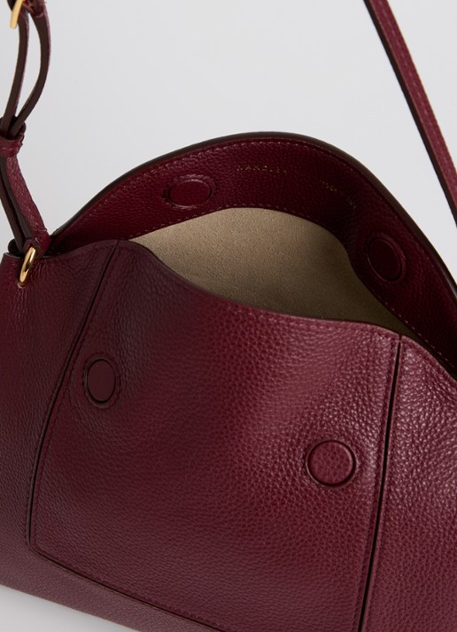 Wandler Penelope Slouch schoudertas van kalfsleer - detail 5 bordeauxrood