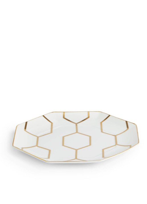 Wedgwood Gio Gold dinerbord 23 cm - detail wit