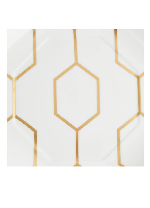Wedgwood Gio Gold dinerbord 23 cm - detail 2 wit