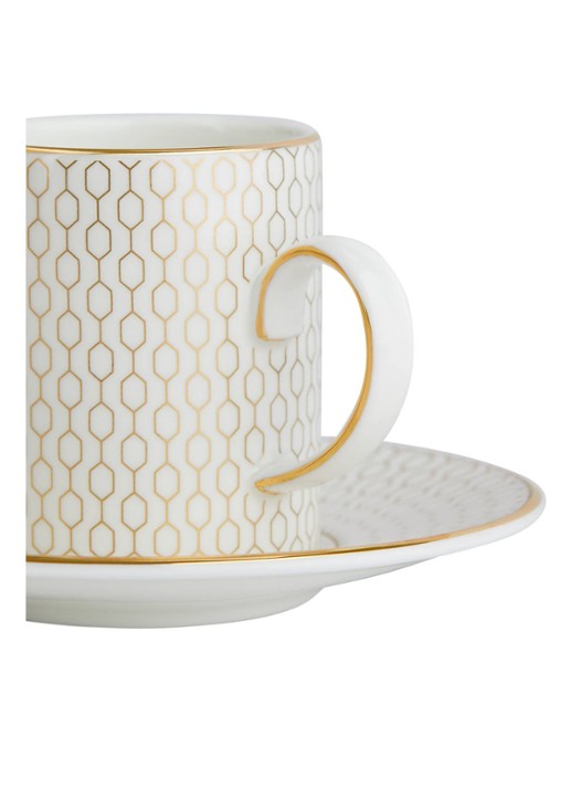 Wedgwood Gio Gold espressokopje met schotel 7,3 cl  - detail 5 gebroken wit