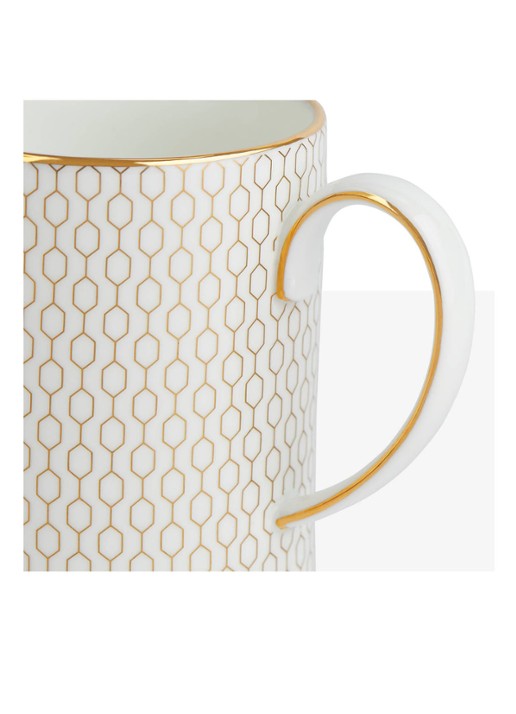 Wedgwood Gio Gold suikerpot en melkkan 2-delig - detail 2 wit