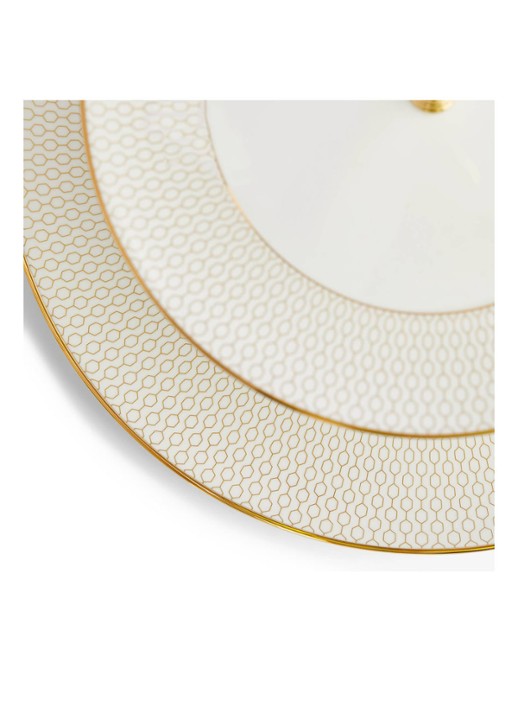 Wedgwood Gio Gold tweelaagse etagère - voorkant 5 gebroken wit