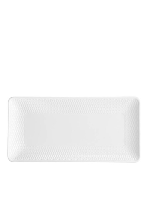 Wedgwood Gio Rectangular serveerschaal 21 cm - achterkant wit