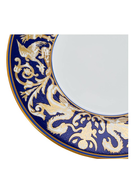 Wedgwood Renaissance Gold dinerbord 23 cm - voorkant 3 kobaltblauw