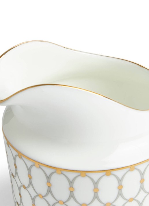 Wedgwood Renaissance Grey suikerpotje en melkkannetje 2-delig - detail wit