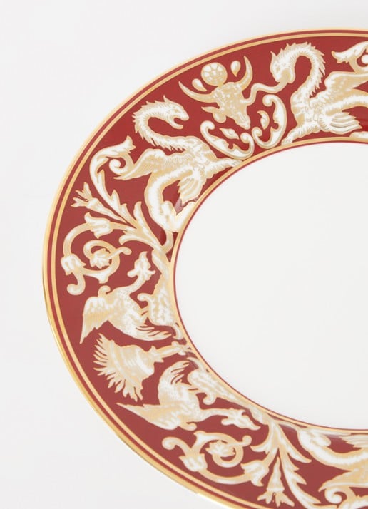 Wedgwood Renaissance Red dinerbord 22,8 cm - detail 2 rood