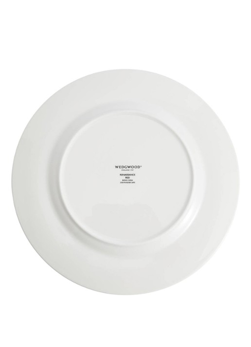 Wedgwood Renaissance Red dinerbord 27 cm - achterkant rood