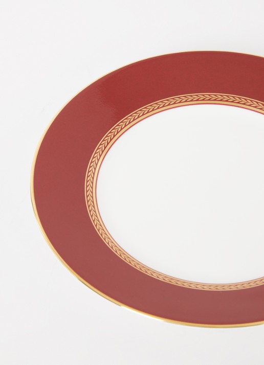 Wedgwood Renaissance Red ontbijtbord 20 cm - detail rood