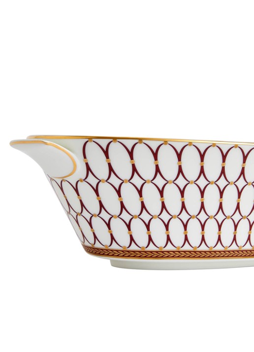 Wedgwood Renaissance Red saladeschaal 34 cm - voorkant 4 rood