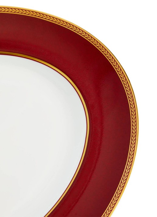 Wedgwood Renaissance Red serveerschaal 35 cm - detail 2 rood