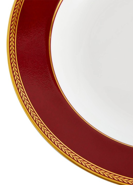 Wedgwood Renaissance Red soepbord 23 cm - voorkant 4 rood