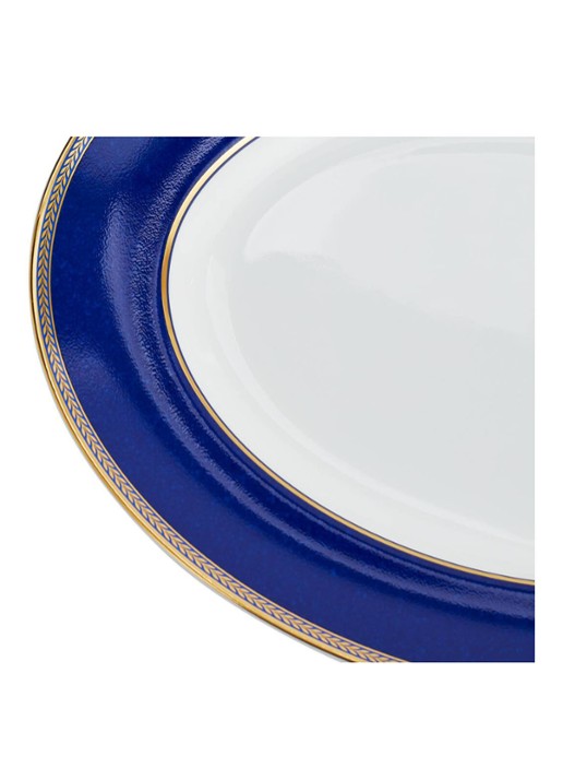 Wedgwood Renaissance serveerschaal 35 cm - voorkant 5 royalblauw