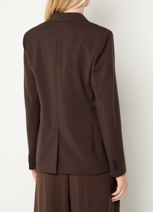 WEEKEND Max Mara Dornati double-breasted blazermet steekzakken - achterkant 2 donkerbruin