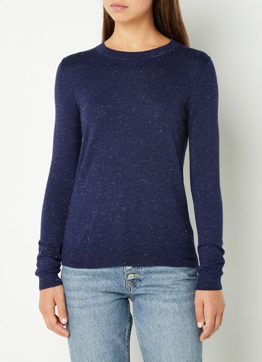 Whistles Annie Sparkle fijngebreide trui met lurex